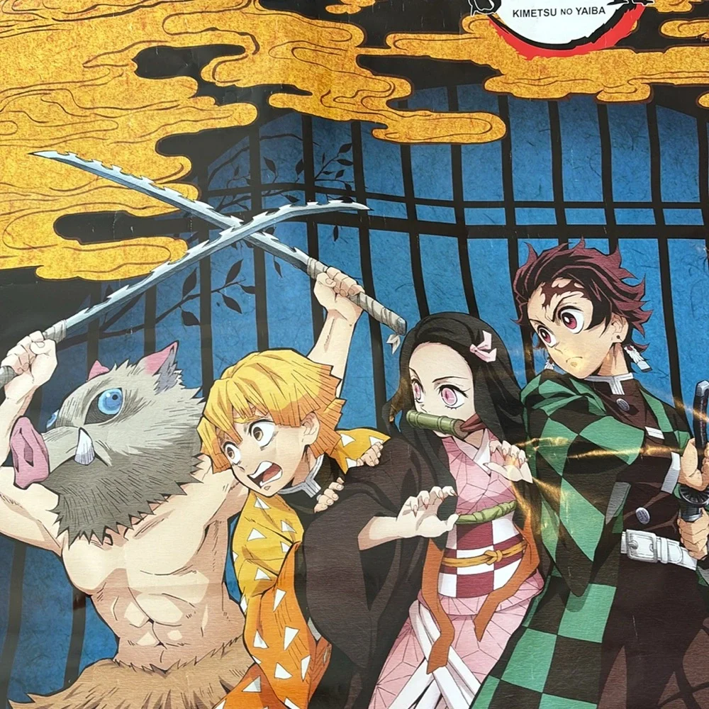 Demon Slayer Poster Characters: Tanjiro Nezuko Inosuke Zenitsu Two InStock NWOTS - Picture 7 of 8